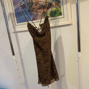 STAUD Tan Dress with Red Label